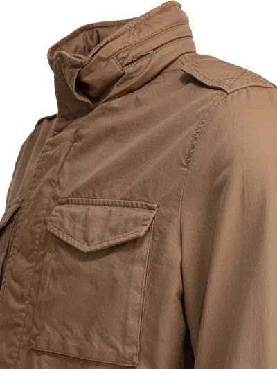 Herno Field Jacket In Tigri In Brown