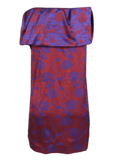 Dries Van Noten Santi Archive Floral Jacquard Satin Peplum Skirt