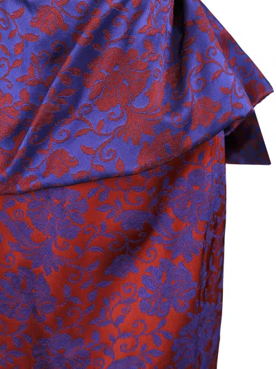 Dries Van Noten Santi Archive Floral Jacquard Satin Peplum Skirt