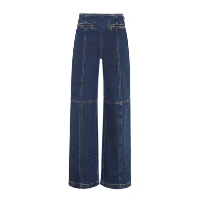 Etro Pegaso-embroidered Straight-leg Jeans In Blue