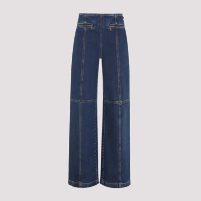 Etro Pegaso-embroidered Straight-leg Jeans In Blue