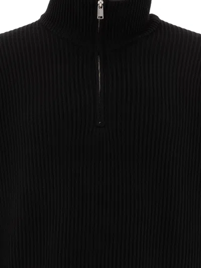 Nonnative Ribbed Knitwear With High Collar In Black