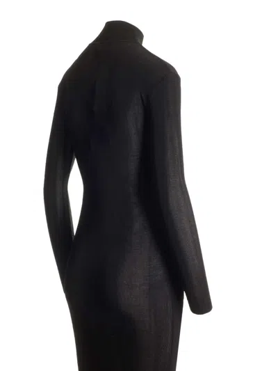 Self Portrait Residency Knitted Maxi Dress Dresses Black In Black