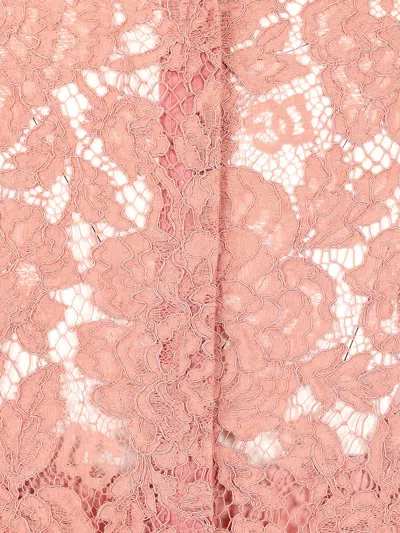 Dolce & Gabbana Lace Pencil Longuette Dress Dresses Rose