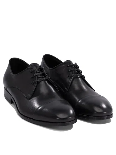 Fabi Cap-toe Lace-up Shoes With Polished Finish