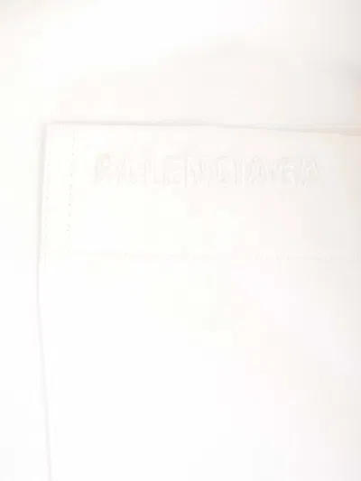 Balenciaga Large Fit Asymmetric Shirt Shirts White In White