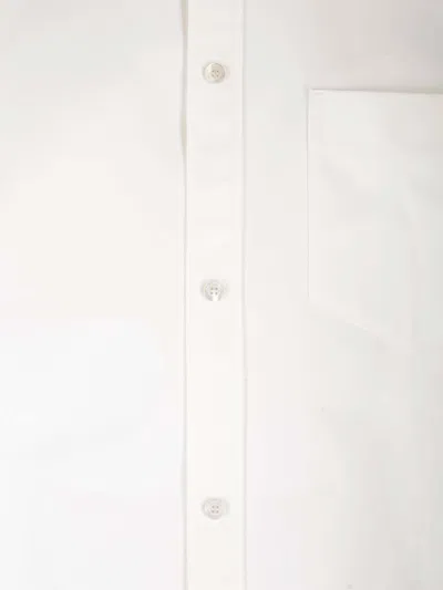 Balenciaga Large Fit Asymmetric Shirt Shirts White In White