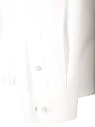 Balenciaga Large Fit Asymmetric Shirt Shirts White In White