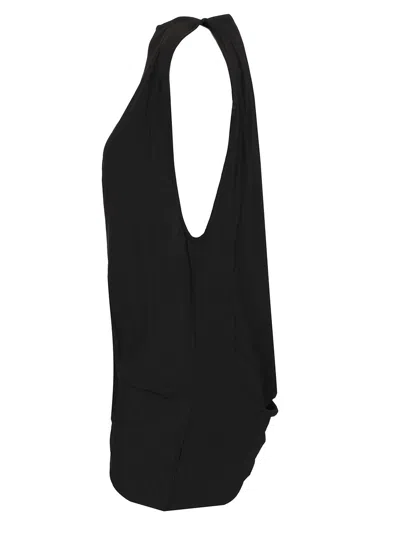 Jacquemus Le Haut Peplo Black Top With Square Neck And Cut-out On The Side In Viscose Blend Woman