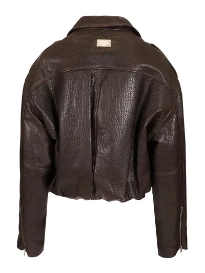 Acne Studios Leather Jacket Jackets Brown
