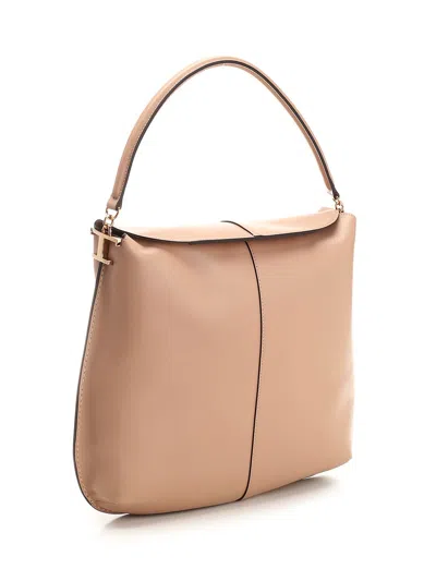 Tod's Leather Top Handle Bag Shoulder Bags Rose