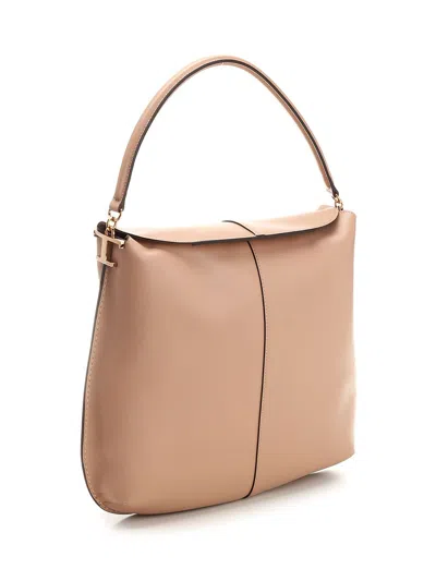 Tod's Leather Top Handle Bag Shoulder Bags Rose
