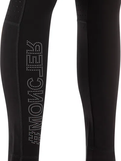 Moncler Brand-embossed Slim-fit High-rise Stretch-woven Leggings