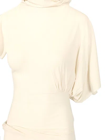 Rick Owens Lilith Top In Crepe Tops White In White