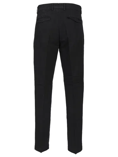 Original Vintage Linen And Cotton Trousers Blue In Black