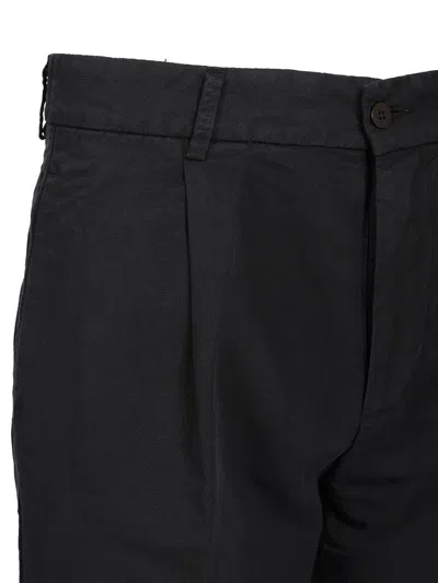 Original Vintage Linen And Cotton Trousers Blue In Black