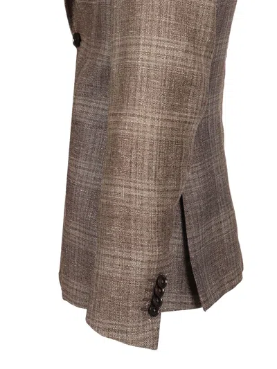 Ermenegildo Zegna Linen And Wool Jacket Jackets Brown