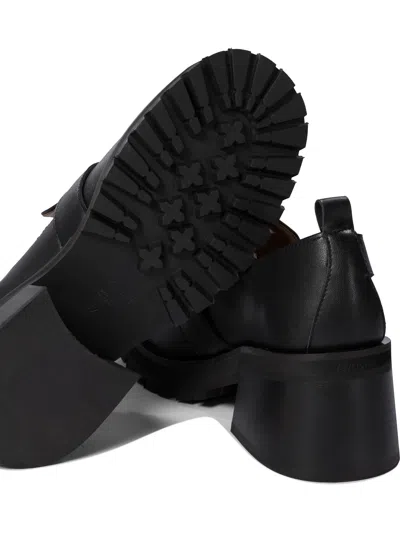 Ganni Loafers With Platform And Buckle Loafers & Slippers Black