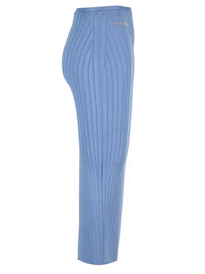 Marni Long Celestial Ribbed Skirt Skirts Blue In Blue