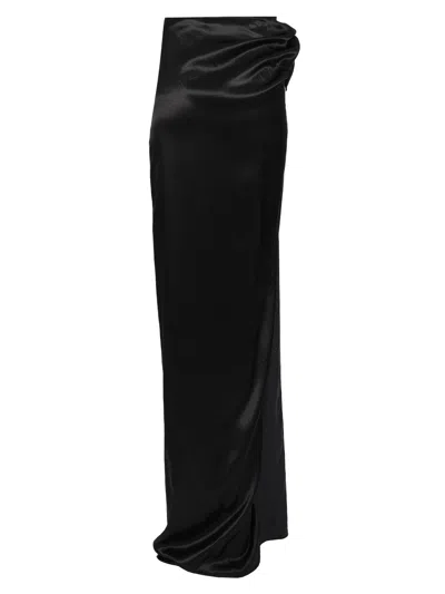 Balenciaga Long Satin Skirt Skirts Black