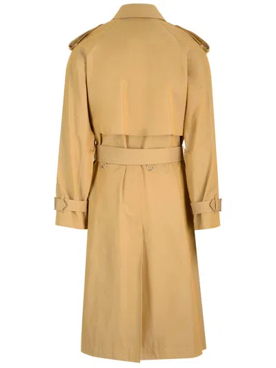 Burberry Heritage Kensington Trench Coat In Yellow