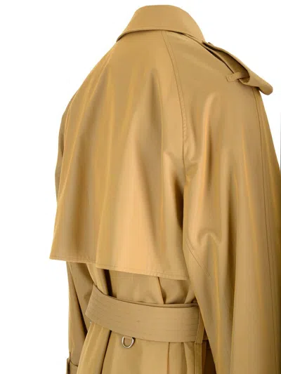 Burberry Heritage Kensington Trench Coat In Yellow
