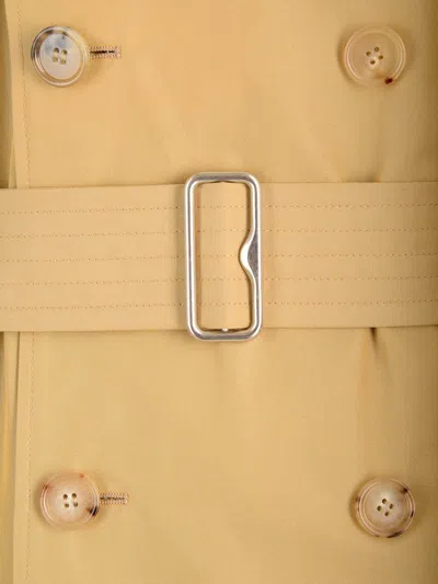 Burberry Heritage Kensington Trench Coat In Yellow