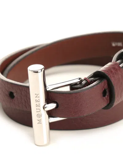 Alexander Mcqueen Low Waist Belt Belts Brown