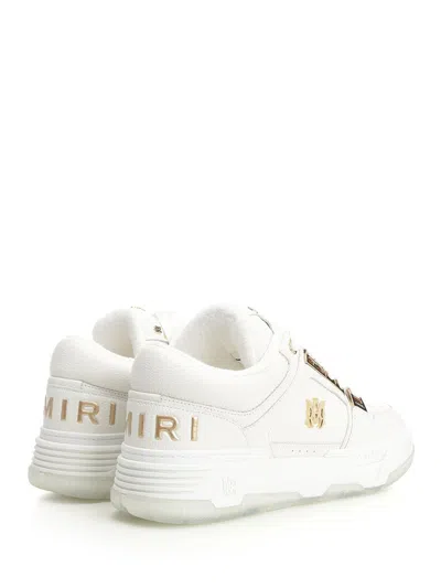 Amiri White Sneakers With Logo Patch On The Side And Logo Lettering On The Rear In Leather Man