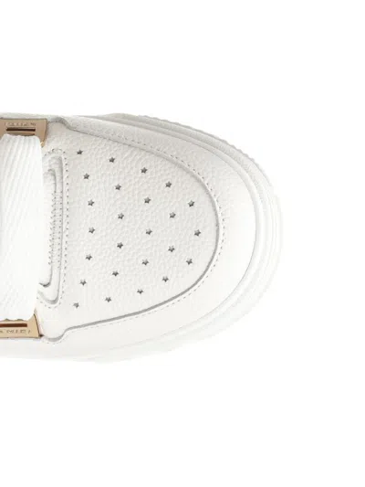 Amiri White Sneakers With Logo Patch On The Side And Logo Lettering On The Rear In Leather Man