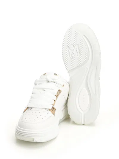 Amiri White Sneakers With Logo Patch On The Side And Logo Lettering On The Rear In Leather Man