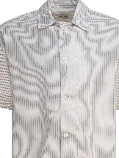 Norse Projects Mads Poplin Stripe Ss Shirts Beige