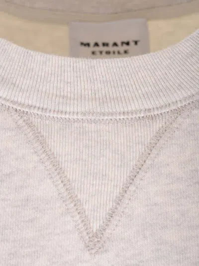 Isabel Marant Étoile Margo Cropped Drawstring Sweatshirt In White