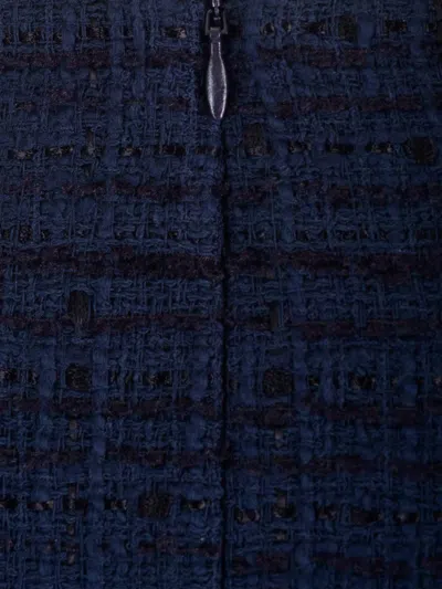 Tagliatore May Mini Skirt In Blue Tweed