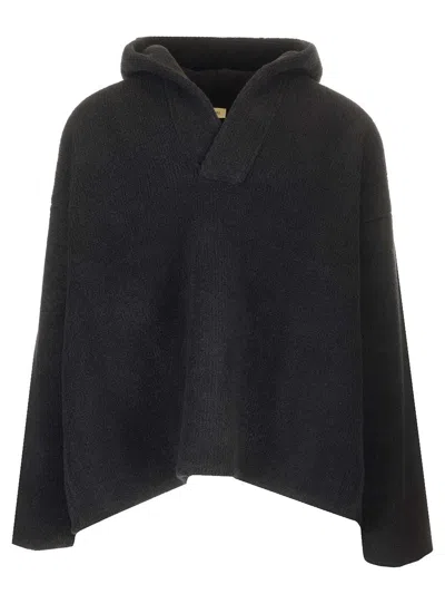 Fear Of God Merino Polo Hoodie Knitwear Black