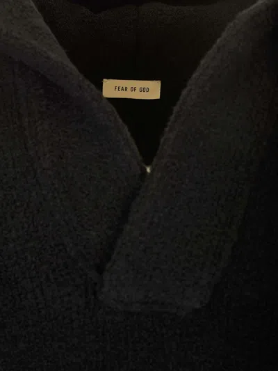 Fear Of God Merino Polo Hoodie Knitwear Black