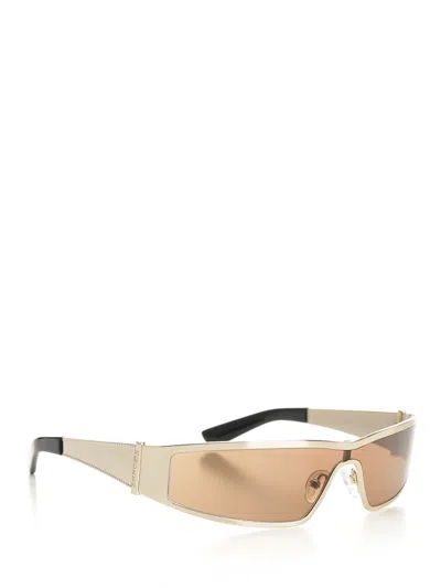 Alexander Mcqueen Metal Sun In Light Gold Glasses Multicolor
