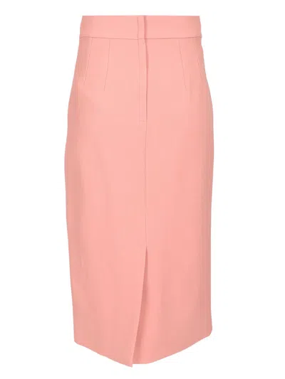 Dolce & Gabbana Midi Pencil Skirt In Pink