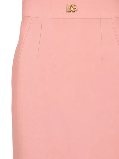 Dolce & Gabbana Midi Pencil Skirt In Pink