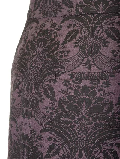 Max Mara Mini Skirt In Jacquard Wool Skirts Violet In Purple
