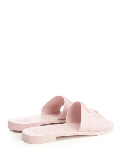 Moncler Logo Pool Slides In Pink