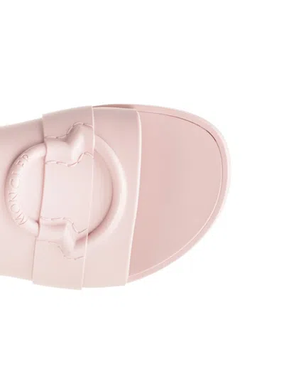 Moncler Logo Pool Slides In Pink