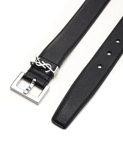 Saint Laurent Monogram Belts Black