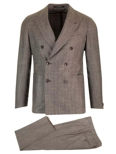 Tagliatore Montecarlo Prince Of Wales Suit In Super 110s Wool