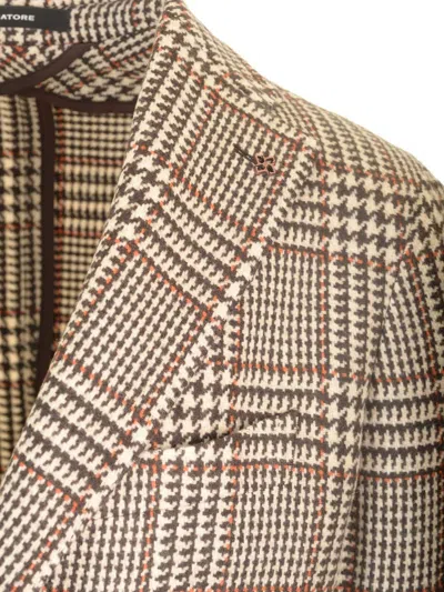 Tagliatore Classic Two-button Montecarlo Blazer In Brown