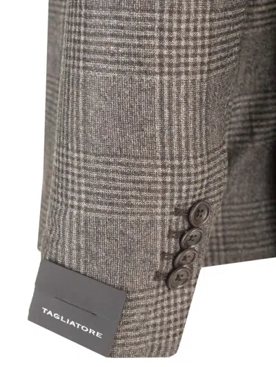 Tagliatore Montecarlo Prince Of Wales Suit In Super 110s Wool