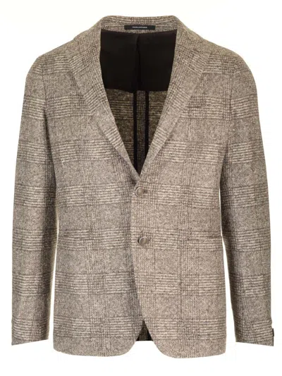 Tagliatore Beige Cot Galles Wool Single-breasted Jacket