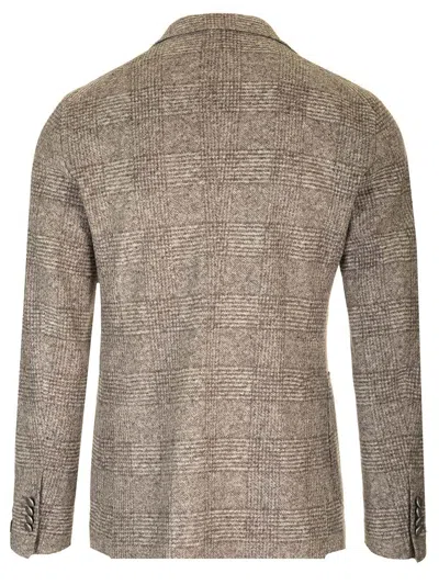 Tagliatore Beige Cot Galles Wool Single-breasted Jacket