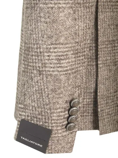Tagliatore Beige Cot Galles Wool Single-breasted Jacket