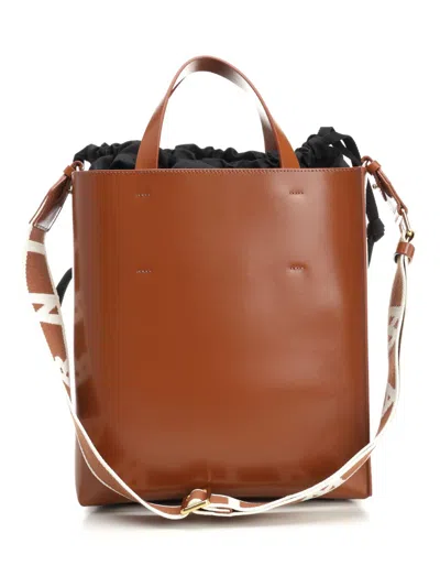 Marni Museum Small Handbags Brown